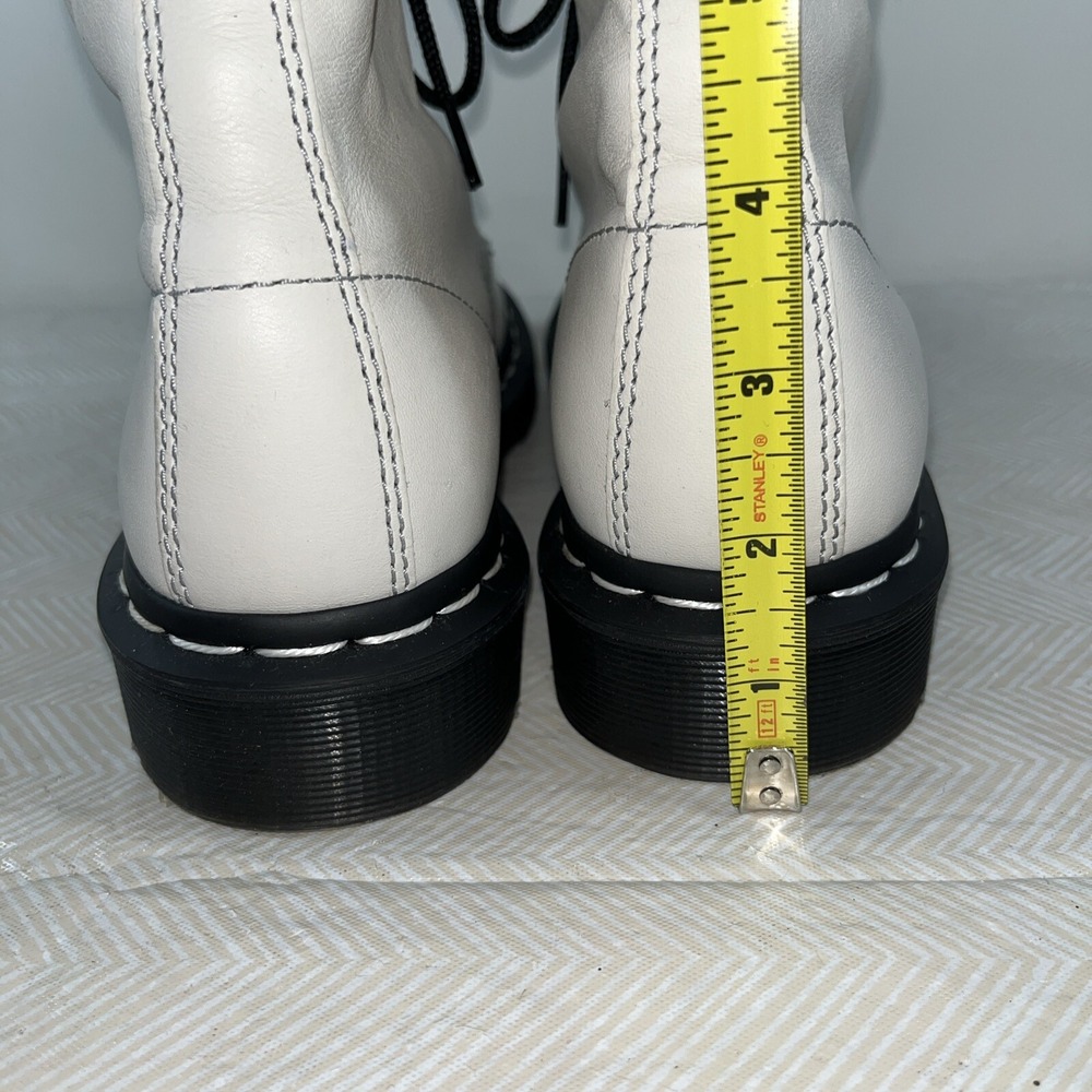 Dr Martens Womens 1460 Pascal HDW Sz 8 White Combat Comfort Retro Y2K 90s Grunge - Picture 6 of 16